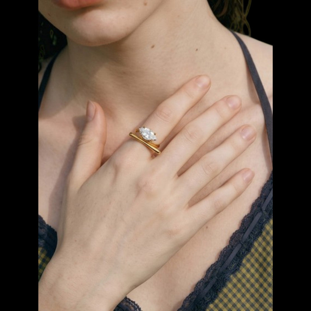 Unheard Of - Cleo Ring Cincin Wanita Anti Karat Stainless Steel Anti Luntur Anti Alergi Aksesoris Fashion Wanita Korea