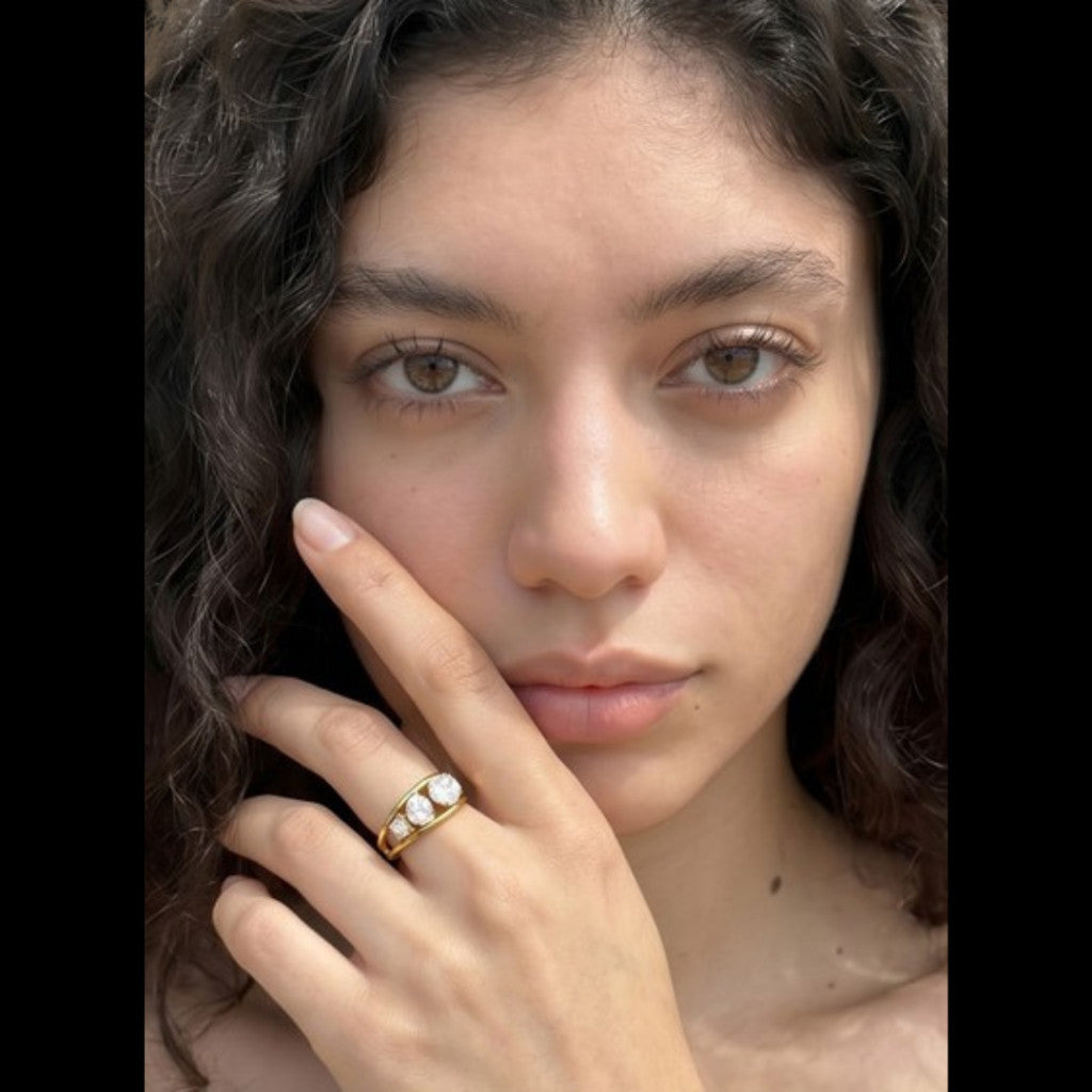 Unheard Of - Kian Ring Cincin Wanita Anti Karat Stainless Steel Anti Luntur Anti Alergi Aksesoris Fashion Wanita Korea