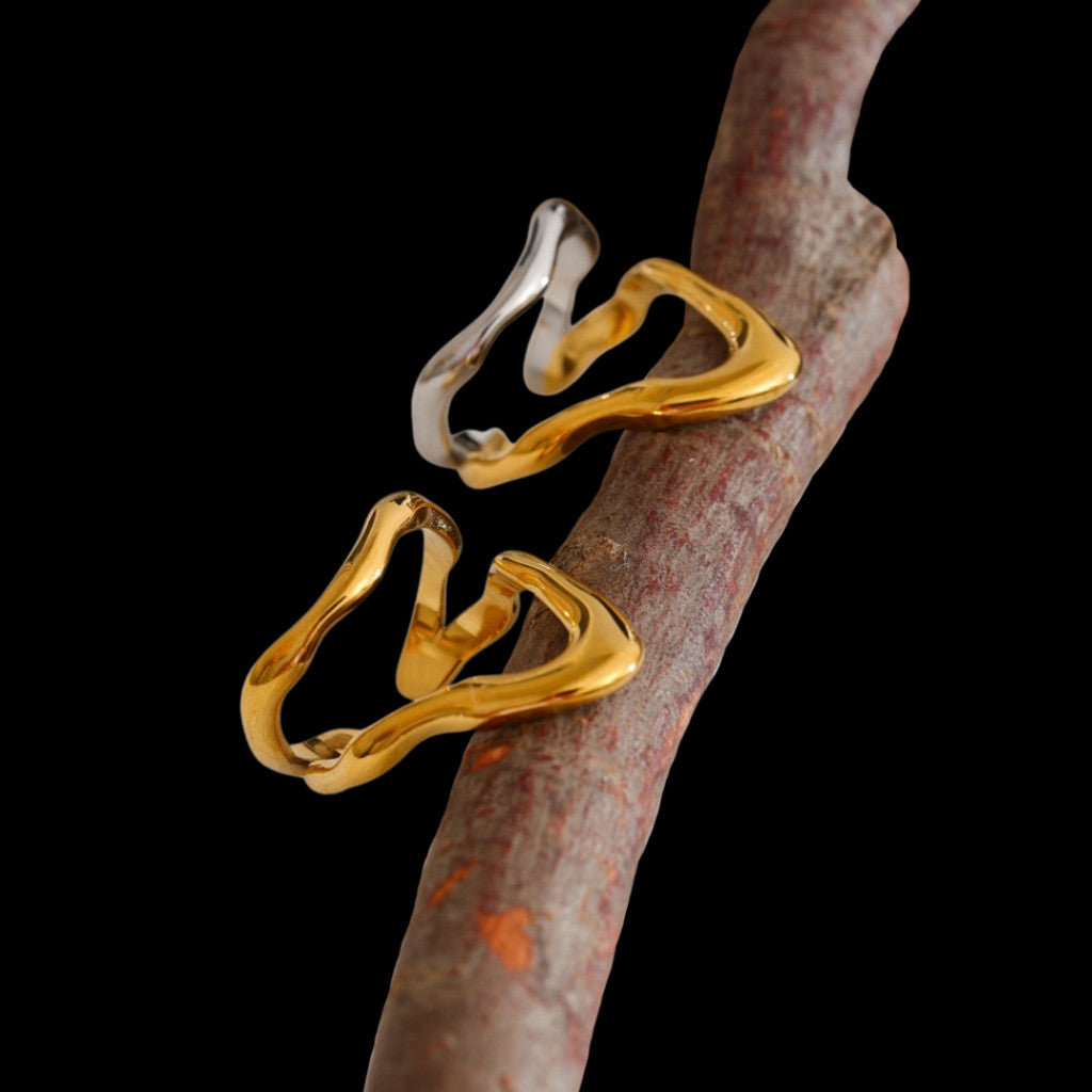 Unheard Of - Zuri Ring Cincin Wanita Anti Karat Stainless Steel Anti Luntur Anti Alergi Aksesoris Fashion Wanita Korea