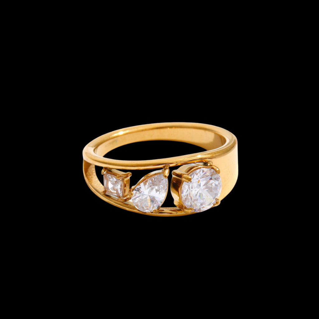 Unheard Of - Kian Ring Cincin Wanita Anti Karat Stainless Steel Anti Luntur Anti Alergi Aksesoris Fashion Wanita Korea