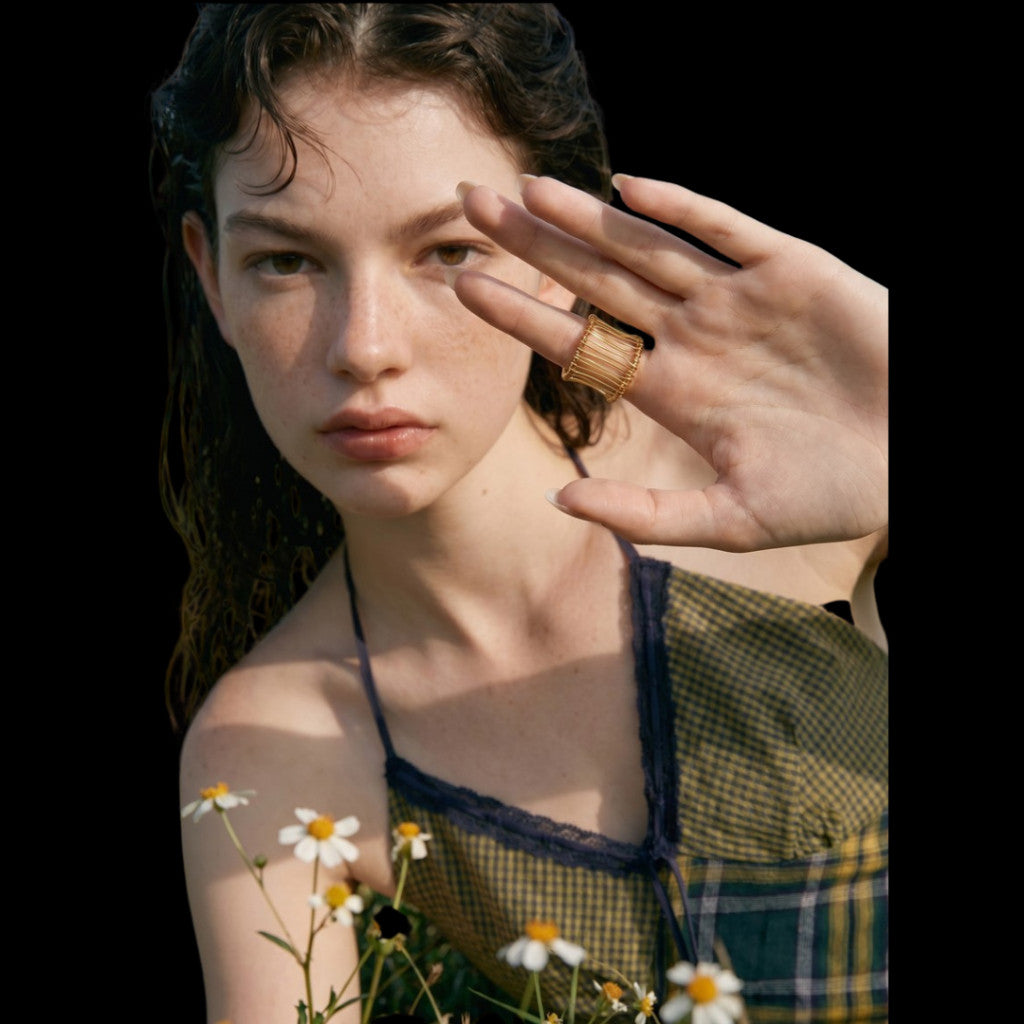Unheard Of - Knox Ring Cincin Wanita Anti Karat Stainless Steel Anti Luntur Anti Alergi Aksesoris Fashion Wanita Korea